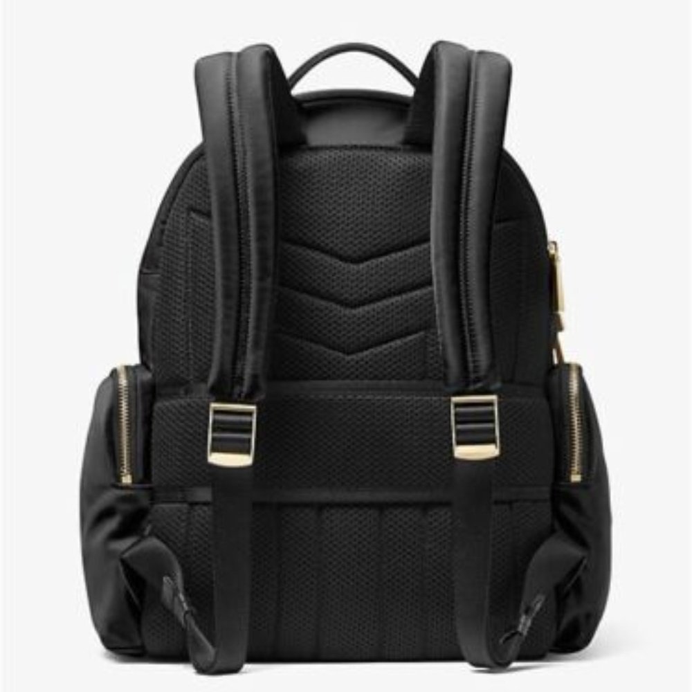 Michael Kore Black Prescott Large Nylon Gabardine Backpack New Sealed - Picture 4 of 12